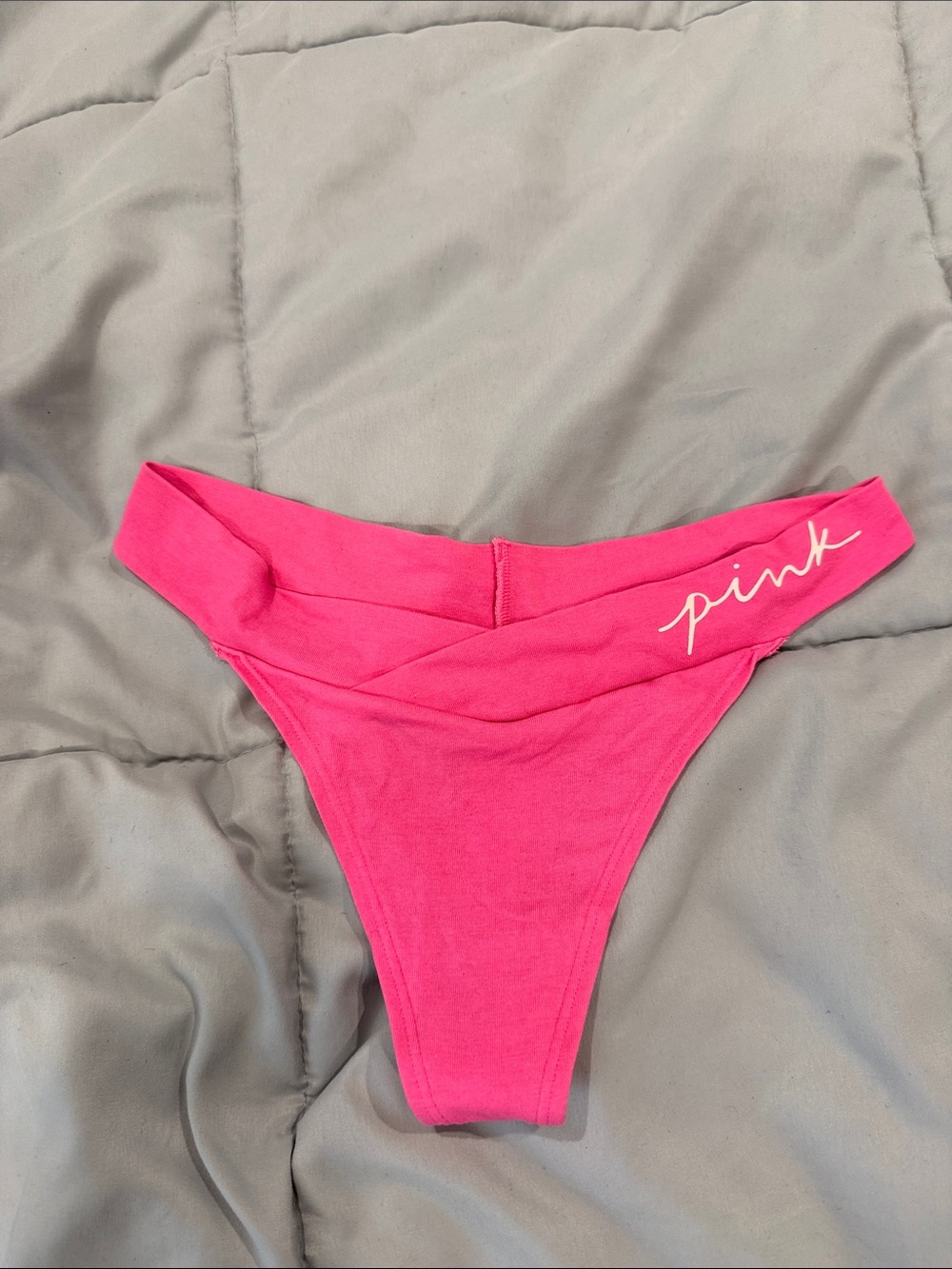 Hot pink victoria’s Secret pink brand thong size small